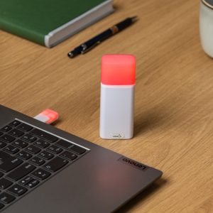 Luxafor bluetooth pro wireless status light glowing red