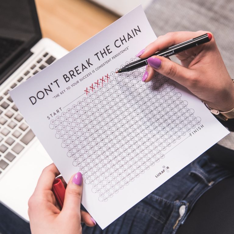 Dont break the chain mening and calendar image Luxafor