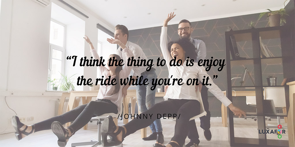 Motivational quote image: Enjoy the ride