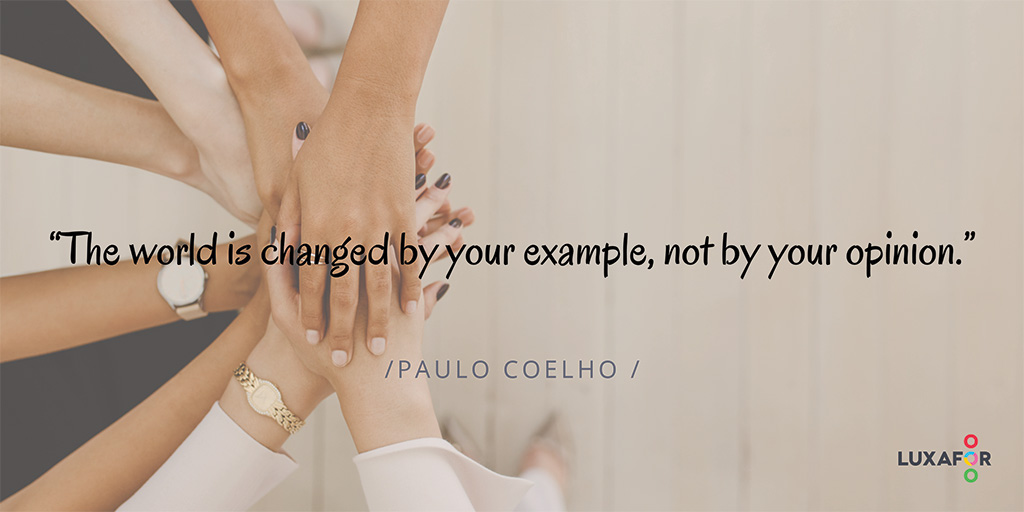 Motivational quote: The world is changed