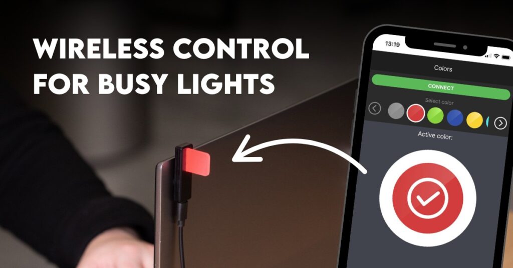 Wireless busy light status light remote control from phone app